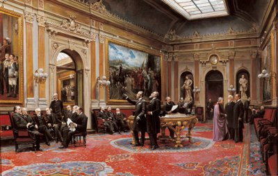Conference Hall of the Senate in March 1904 by Asterio Mañanós Martínez