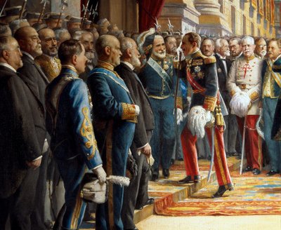 The Opening of the Cortes in the Senate, Detail by Asterio Mañanós Martínez