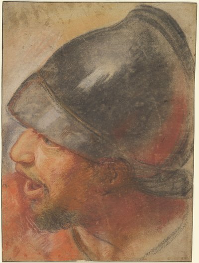 Head of a Macedonian Soldier by Atelier Assistant of Charles Le Brun
