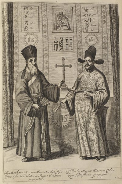 Matteo Ricci and Xu Guangqi. From Athanasius Kircher