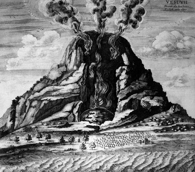 Volcano of Vesuvius in 