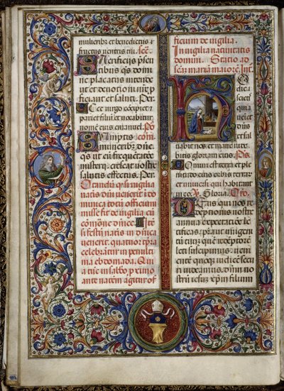 Missal of Thomas James: Initial with the Nativity by Attavante degli Attavanti