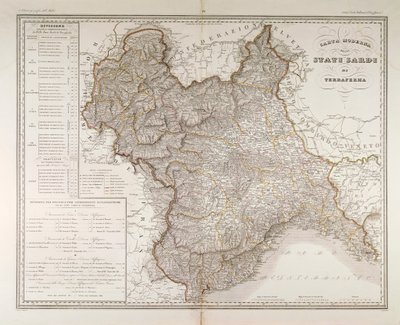 Sardinian States on the Mainland by Attilio Zuccagni Orlandini