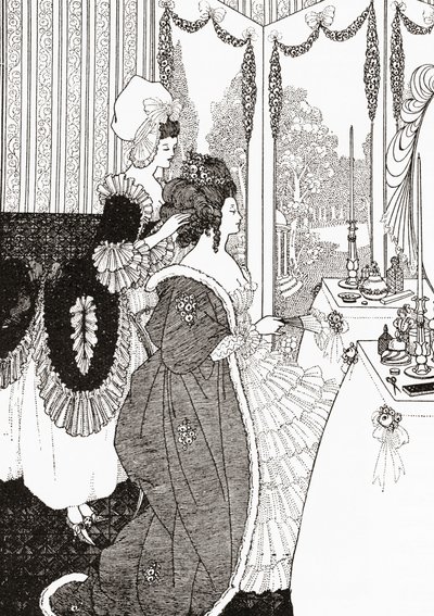 The Toilet after Aubrey Beardsley. From Illustrierte Sittengeschichte vom Mittelalter bis zur Gegenwart by Eduard Fuchs, published 1909. by Aubrey (after) Beardsley