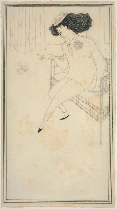 Caricature of J.M. Whistler by Aubrey Beardsley