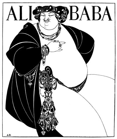 Cover Design for Ali Baba by Aubrey Beardsley