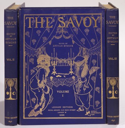 Cover design for The Savoy, Volumes I-III, edited by Arthur Symons, published by Leonard Smithers 1896 by Aubrey Beardsley