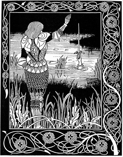 Excalibur Being Reclaimed by the Lady of the Lake by Aubrey Beardsley
