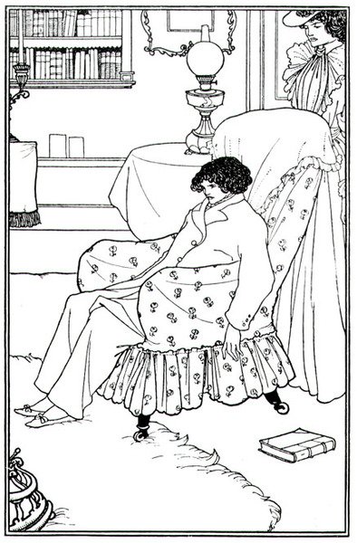 Frontispiece to An Evil Motherhood, pub. by Elkin Mathews and Walt Ruding by Aubrey Beardsley