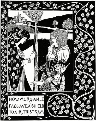 How Morgan le Fay Gave a Shield to Sir Tristram, illustration from 