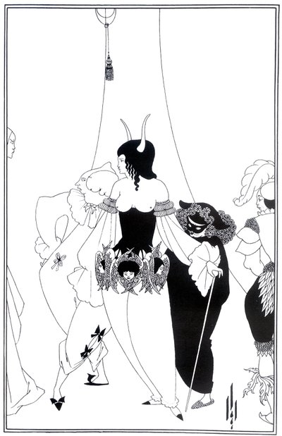 Illustration for The Masque of the Red Death by Edgar Allan Poe, 1895 by Aubrey Beardsley