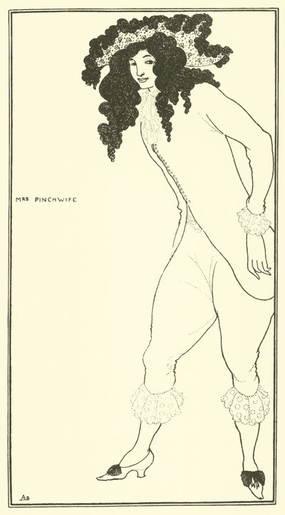 Mrs. Pinchwife by Aubrey Beardsley