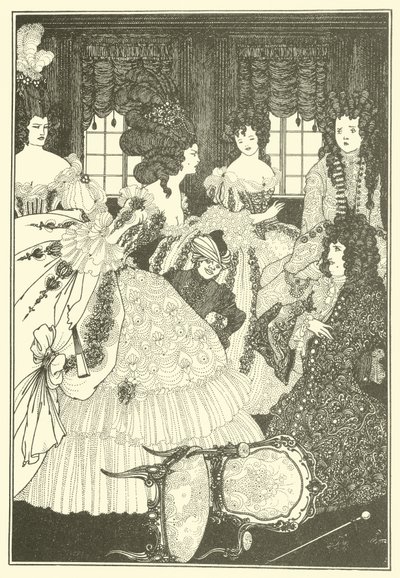 The Battle of the Beaux and the Belles by Aubrey Beardsley