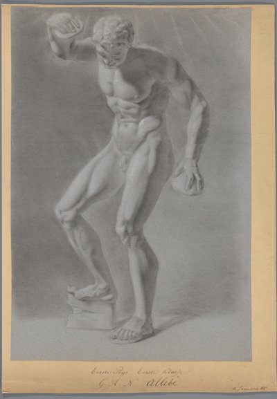 Figure Study of a Standing Man, Seen from the Front by August Allebe