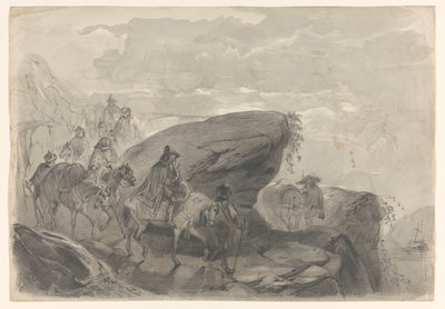 Landscape with a Procession of Travelers by August Allebe