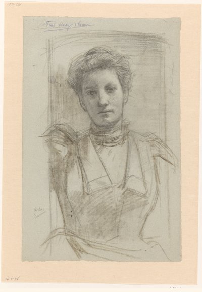 Portrait of a Woman, Half-Length by August Allebe