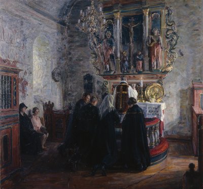 Holy Communion, Dale Church in Luster by August Eiebakke