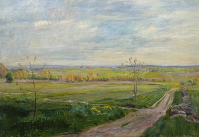 Landscape at Eidsberg Church by August Eiebakke