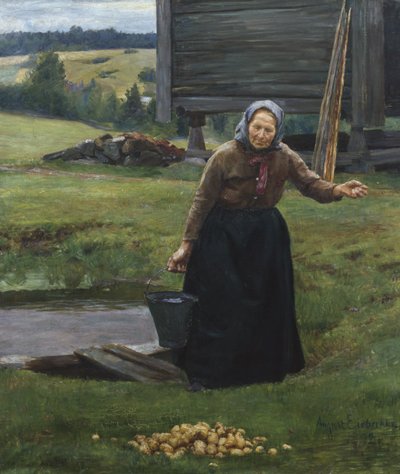 Washing Potatoes by August Eiebakke