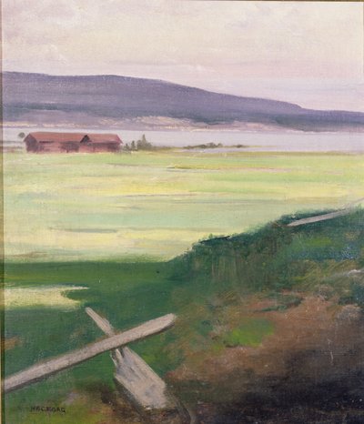 Landscape with a Stile, Norrland, Sweden by August Hagborg