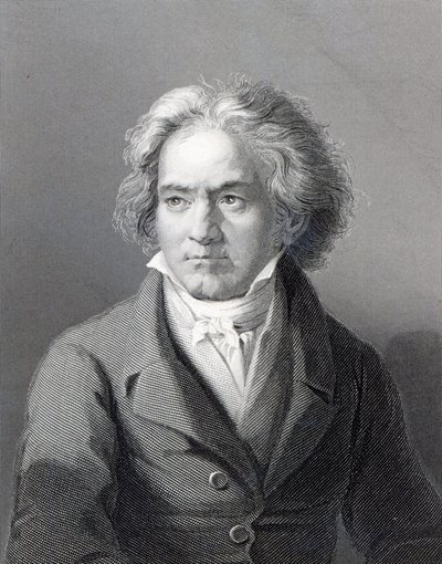 Ludwig van Beethoven, engraved by William Holl the Younger by August Karl Friedrich von Kloeber
