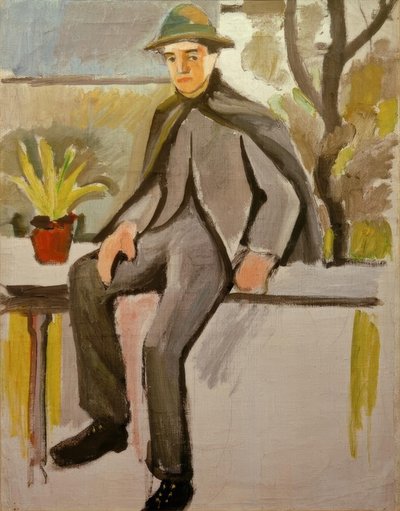 Farm Boy on Balcony by August Macke