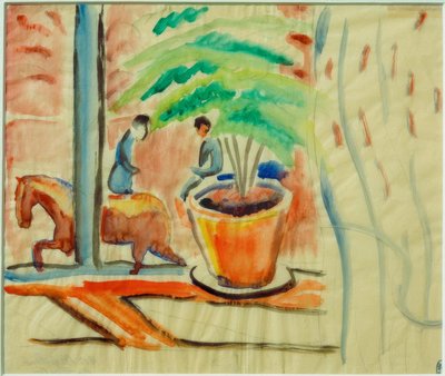 View of the Street from the Window by August Macke