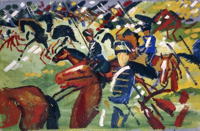Hussars Setting Out by August Macke