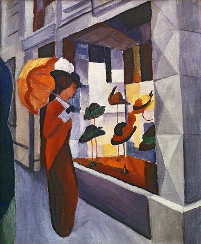 In front of the Hat Shop by August Macke