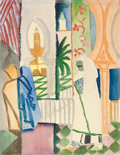 In the Temple Hall, 1914 by August Macke