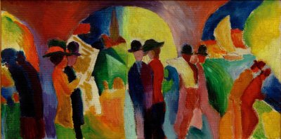 Colonnade with Sailboat I by August Macke