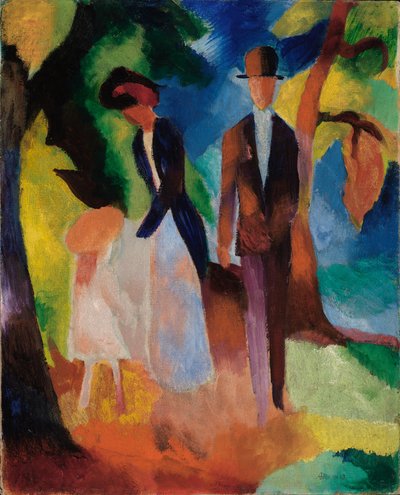 People by the Blue Lake by August Macke