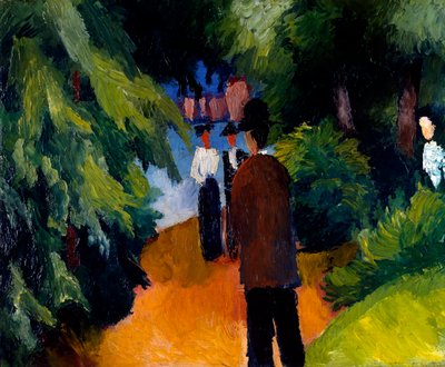 Park with Pond by August Macke