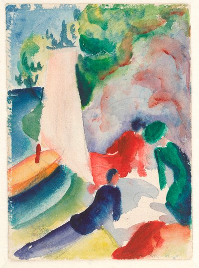 Pique-nique apres la voile by August Macke