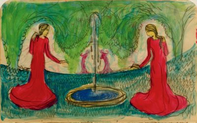 Dance at the Fountain by August Macke