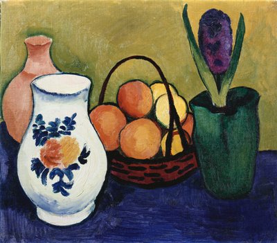 The White Jug with Flower and Fruit by August Macke