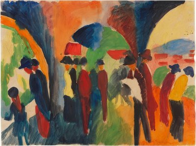Under the Arbors of Thun (A Strolling Motif). 1913 by August Macke