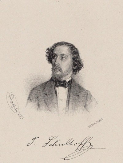 Portrait of the pianist and composer Julius Schulhoff, 1850 by August Prinzhofer