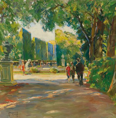 In the Park of Schönbrunn Palace by August Rieger