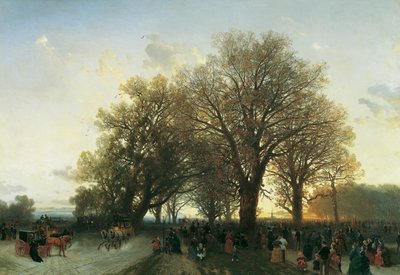 On the Way Home from the World Exhibition in the Vienna Prater 1873 by August Schaeffer von Wienwald