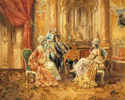 At Piano by August Stephan Sedlacek