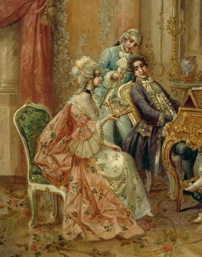 At piano (detail) by August Stephan Sedlacek