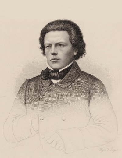 Portrait of the composer Anton Rubinstein 1829-1894 by August Weger