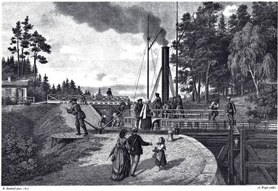 View of the Juustila Lock in Finland by August Weger