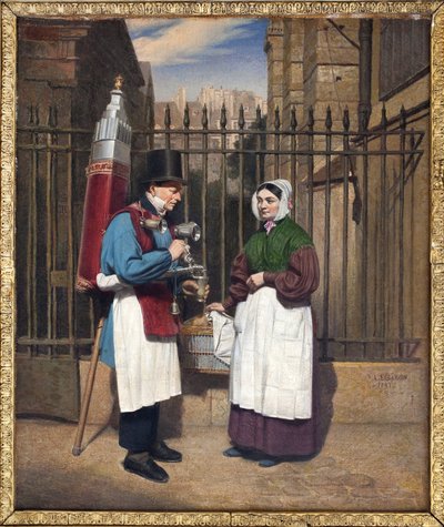 The coconut merchant and its picturesque fountain by Augusta Le Baron Desves