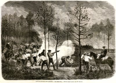 The Great Fire of the Landes, the Counter-Fire by Auguste Andre Lancon