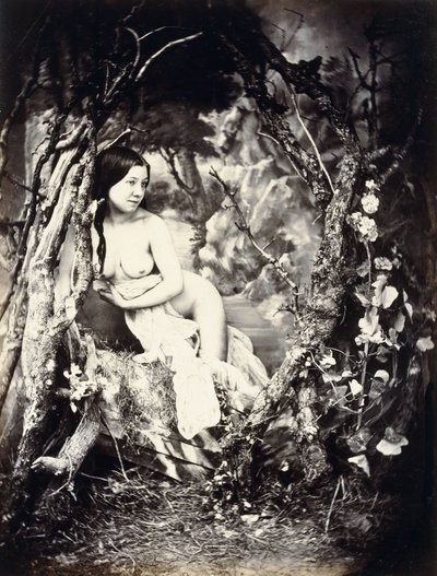 A Semi-Nude Woman Amongst Trees by Auguste Belloc