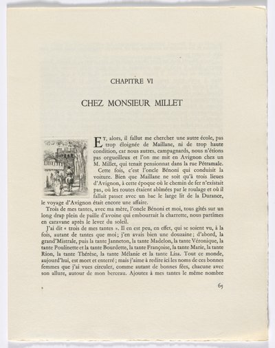 Frédéric Mistral: Memoirs and Stories by Frédéric Mistral: woman and man on horse (page 65) by Auguste Brouet