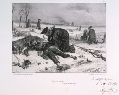 After the Battle of Champigny, Franco-Prussian War, 1870-1871 by Auguste Bry