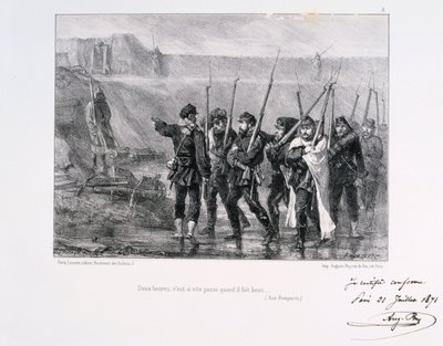 Two hours, it passes so quickly when the weather is nice, Siege of Paris, 1870-1871 by Auguste Bry
